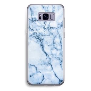 CaseCompany Blauw marmer: Samsung Galaxy S8 Plus Transparant Hoesje