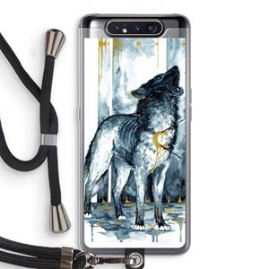 CaseCompany Bleeding Soul: Samsung Galaxy A80 Transparant Hoesje met koord