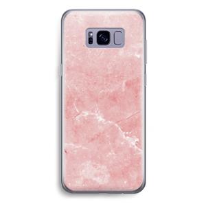 CaseCompany Roze marmer: Samsung Galaxy S8 Plus Transparant Hoesje