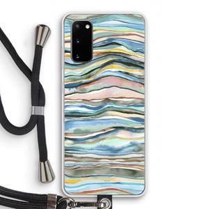 CaseCompany Watercolor Agate: Samsung Galaxy S20 Transparant Hoesje met koord