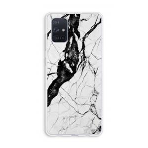 CaseCompany Witte marmer 2: Galaxy A71 Transparant Hoesje