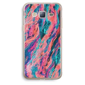 CaseCompany Electric Times: Samsung Galaxy J3 (2016) Transparant Hoesje