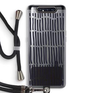 CaseCompany Moroccan stripes: Samsung Galaxy A80 Transparant Hoesje met koord