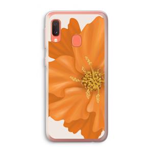 CaseCompany Orange Ellila flower: Samsung Galaxy A20e Transparant Hoesje