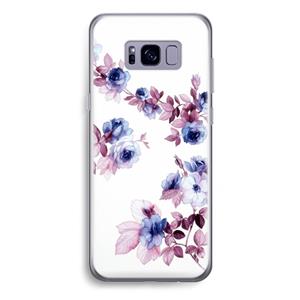 CaseCompany Waterverf bloemen: Samsung Galaxy S8 Plus Transparant Hoesje