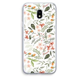 CaseCompany Sweet little flowers: Samsung Galaxy J3 (2017) Transparant Hoesje