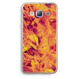 CaseCompany Eternal Fire: Samsung Galaxy J3 (2016) Transparant Hoesje