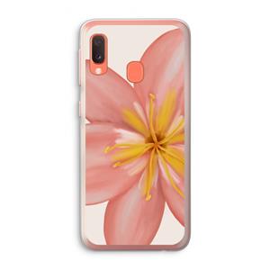 CaseCompany Pink Ellila Flower: Samsung Galaxy A20e Transparant Hoesje