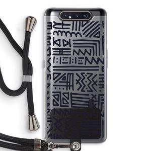 CaseCompany Marrakech print: Samsung Galaxy A80 Transparant Hoesje met koord
