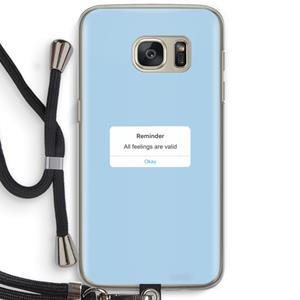 CaseCompany Reminder: Samsung Galaxy S7 Transparant Hoesje met koord