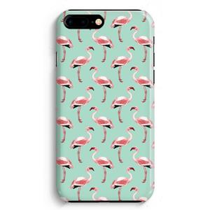 CaseCompany Flamingoprint groen: iPhone 8 Plus Volledig Geprint Hoesje