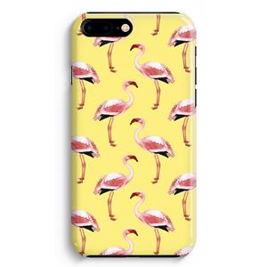 CaseCompany Flamingo's geel: iPhone 8 Plus Volledig Geprint Hoesje