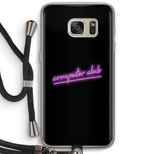 CaseCompany Vice Black: Samsung Galaxy S7 Transparant Hoesje met koord