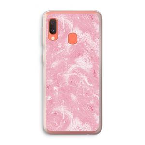 CaseCompany Abstract Painting Pink: Samsung Galaxy A20e Transparant Hoesje