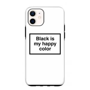 CaseCompany Black is my happy color: iPhone 12 mini Tough Case