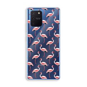 CaseCompany Flamingoprint groen: Samsung Galaxy Note 10 Lite Transparant Hoesje