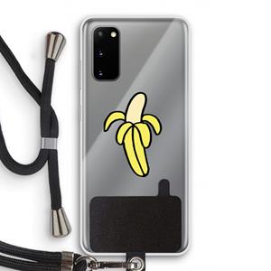 CaseCompany Banana: Samsung Galaxy S20 Transparant Hoesje met koord