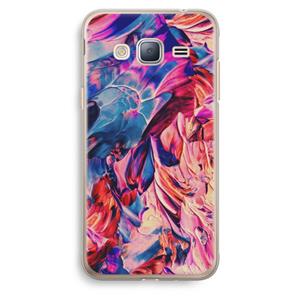 CaseCompany Pink Orchard: Samsung Galaxy J3 (2016) Transparant Hoesje
