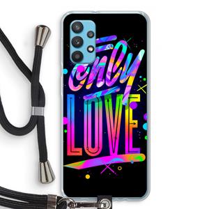 CaseCompany Only Love: Samsung Galaxy A32 4G Transparant Hoesje met koord