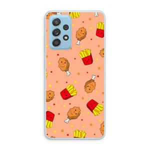 CaseCompany Chicken 'n Fries: Samsung Galaxy A73 Transparant Hoesje