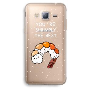 CaseCompany You're Shrimply The Best: Samsung Galaxy J3 (2016) Transparant Hoesje