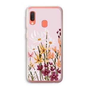 CaseCompany Painted wildflowers: Samsung Galaxy A20e Transparant Hoesje