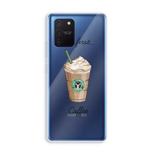CaseCompany But first coffee: Samsung Galaxy Note 10 Lite Transparant Hoesje