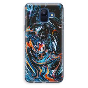 CaseCompany Black Unicorn: Samsung Galaxy A6 (2018) Transparant Hoesje