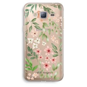CaseCompany Botanical sweet flower heaven: Samsung Galaxy J3 (2016) Transparant Hoesje