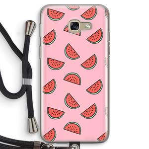 CaseCompany Watermeloen: Samsung Galaxy A5 (2017) Transparant Hoesje met koord