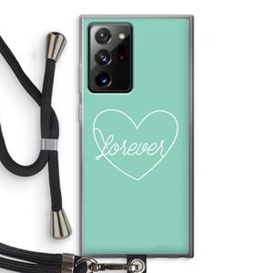 CaseCompany Forever heart pastel: Samsung Galaxy Note 20 Ultra / Note 20 Ultra 5G Transparant Hoesje met koord