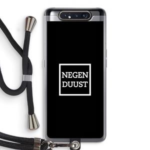 CaseCompany Negenduust black: Samsung Galaxy A80 Transparant Hoesje met koord