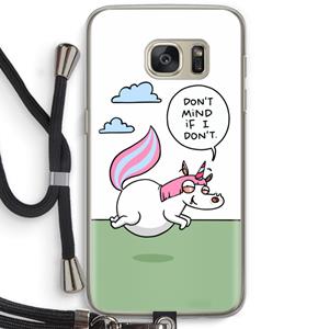 CaseCompany Unicorn: Samsung Galaxy S7 Transparant Hoesje met koord