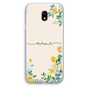 CaseCompany Gele bloemen: Samsung Galaxy J3 (2017) Transparant Hoesje