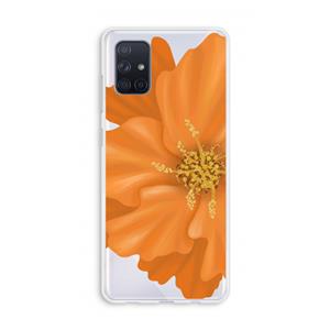 CaseCompany Orange Ellila flower: Galaxy A71 Transparant Hoesje