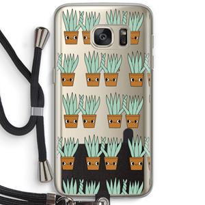 CaseCompany Sansevieria: Samsung Galaxy S7 Transparant Hoesje met koord