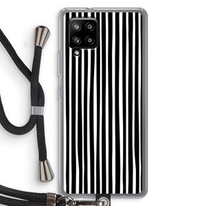 CaseCompany Stripes: Samsung Galaxy A42 5G Transparant Hoesje met koord