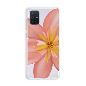 CaseCompany Pink Ellila Flower: Galaxy A71 Transparant Hoesje