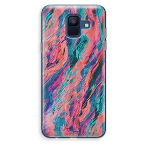 CaseCompany Electric Times: Samsung Galaxy A6 (2018) Transparant Hoesje