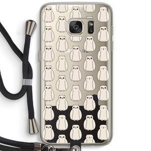 CaseCompany Uilen: Samsung Galaxy S7 Transparant Hoesje met koord