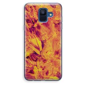 CaseCompany Eternal Fire: Samsung Galaxy A6 (2018) Transparant Hoesje
