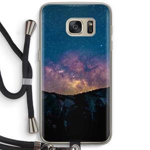 CaseCompany Travel to space: Samsung Galaxy S7 Transparant Hoesje met koord