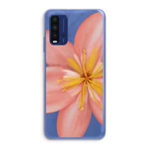 CaseCompany Pink Ellila Flower: Xiaomi Redmi 9T Transparant Hoesje