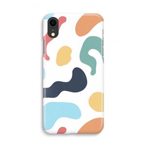 CaseCompany Memphis Shapes Blue: iPhone XR Volledig Geprint Hoesje