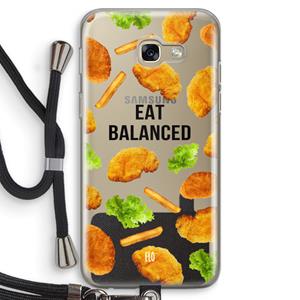 CaseCompany Eat Balanced: Samsung Galaxy A5 (2017) Transparant Hoesje met koord
