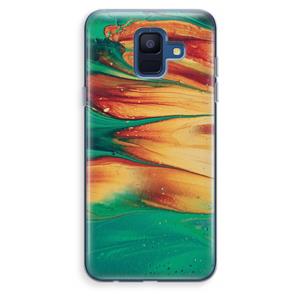 CaseCompany Green Inferno: Samsung Galaxy A6 (2018) Transparant Hoesje