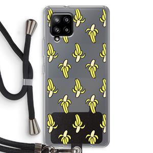 CaseCompany Bananas: Samsung Galaxy A42 5G Transparant Hoesje met koord