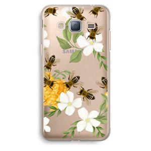 CaseCompany No flowers without bees: Samsung Galaxy J3 (2016) Transparant Hoesje