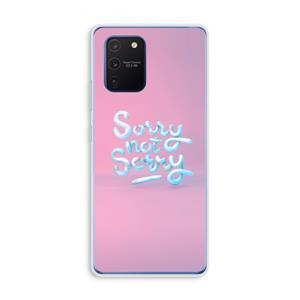 CaseCompany Sorry not sorry: Samsung Galaxy Note 10 Lite Transparant Hoesje