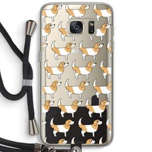 CaseCompany Doggy: Samsung Galaxy S7 Transparant Hoesje met koord